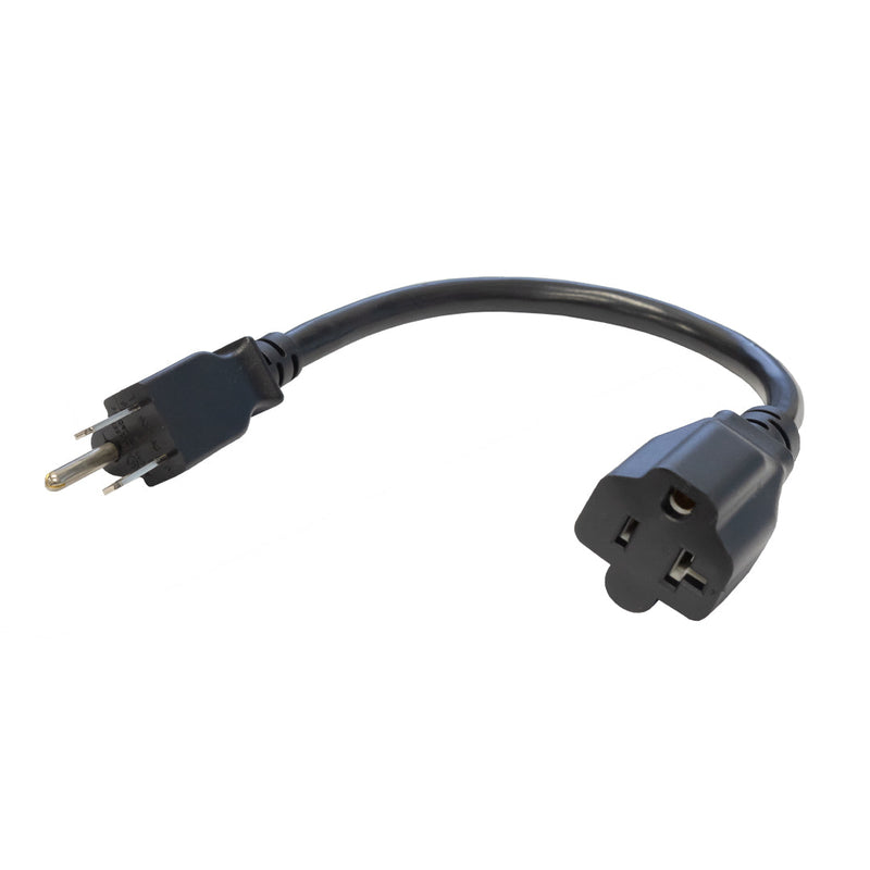 1ft NEMA 5-15P to NEMA 5-20R Power Cable - 14AWG - SJT Jacket