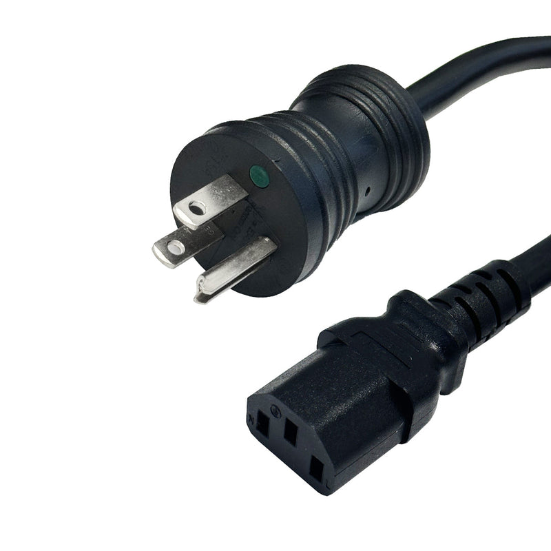 Hospital Grade 5-15P to C13Power Cable - 14AWG - SJT (15A/125V)