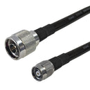 Premium Phantom Cables Brand RF-400 N-Type Male to TNC-RP (Reverse Polarity) Male Cable