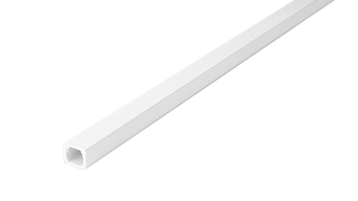 Perplas 6ft Raceway Cable Concealer with Adhesive Tape Type-1, 5/8 inch x 1/2 inch - White