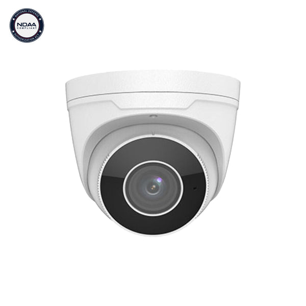 4MP Varifocal Turret IP Camera - 2.8~12mm - Smart IR - IP67 Rated - White