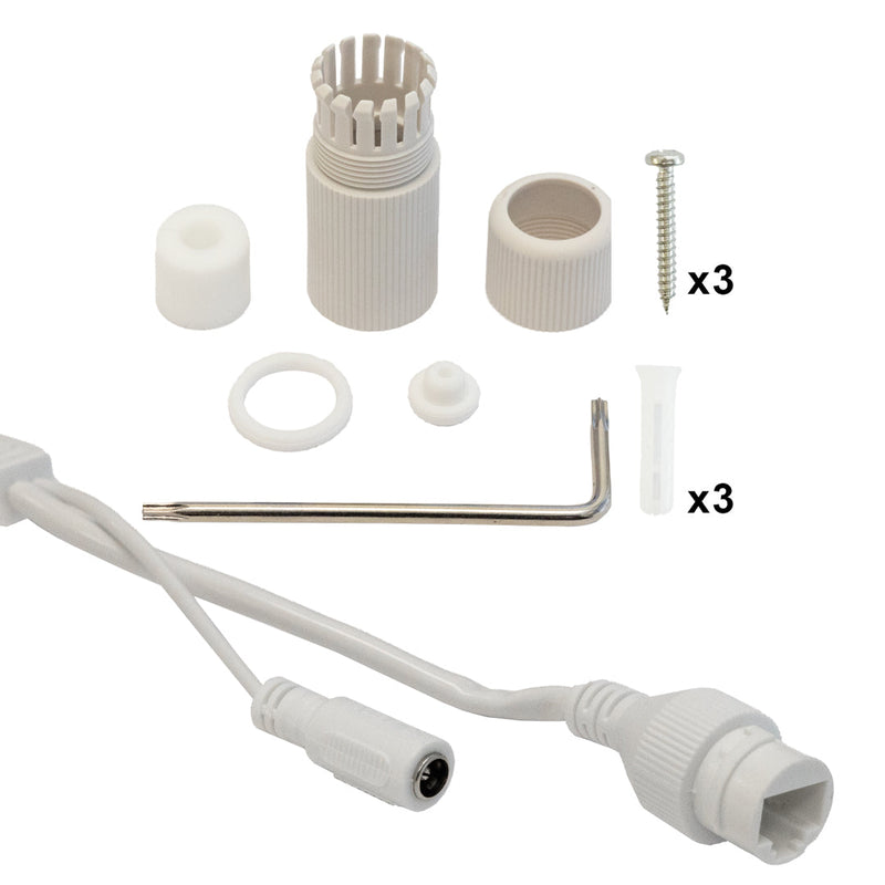 4MP Dome IP Camera - 2.8mm Fixed Lens - WDR - Low Light - IR - MIC - IK10 IP67 Rated