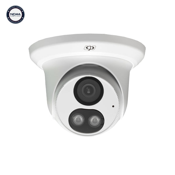 8MP Turret IP Camera - 2.8mm Lens - AI - Color Night Vision - Microphone/Speaker - IP67 Rated