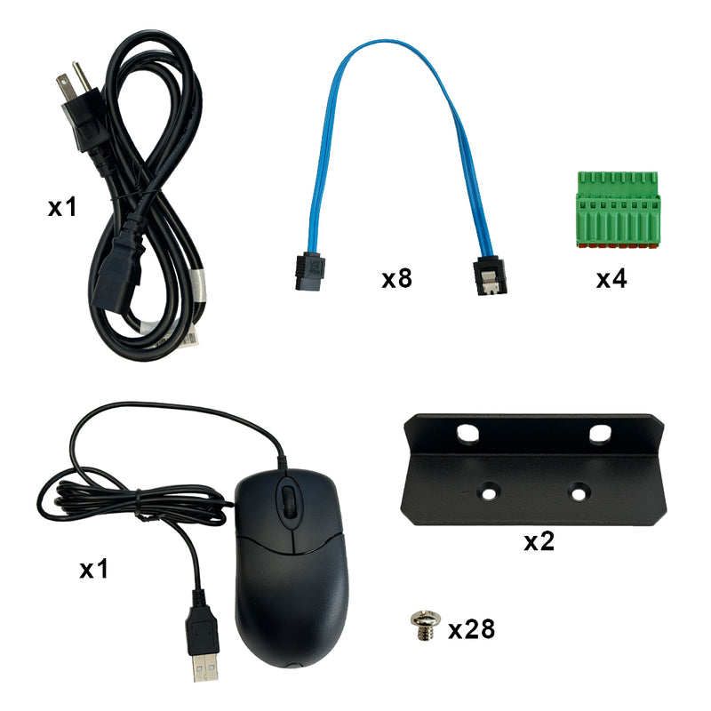 64-Channel IP NVR - 16MP - 4K 320Mbps - 8x SATA