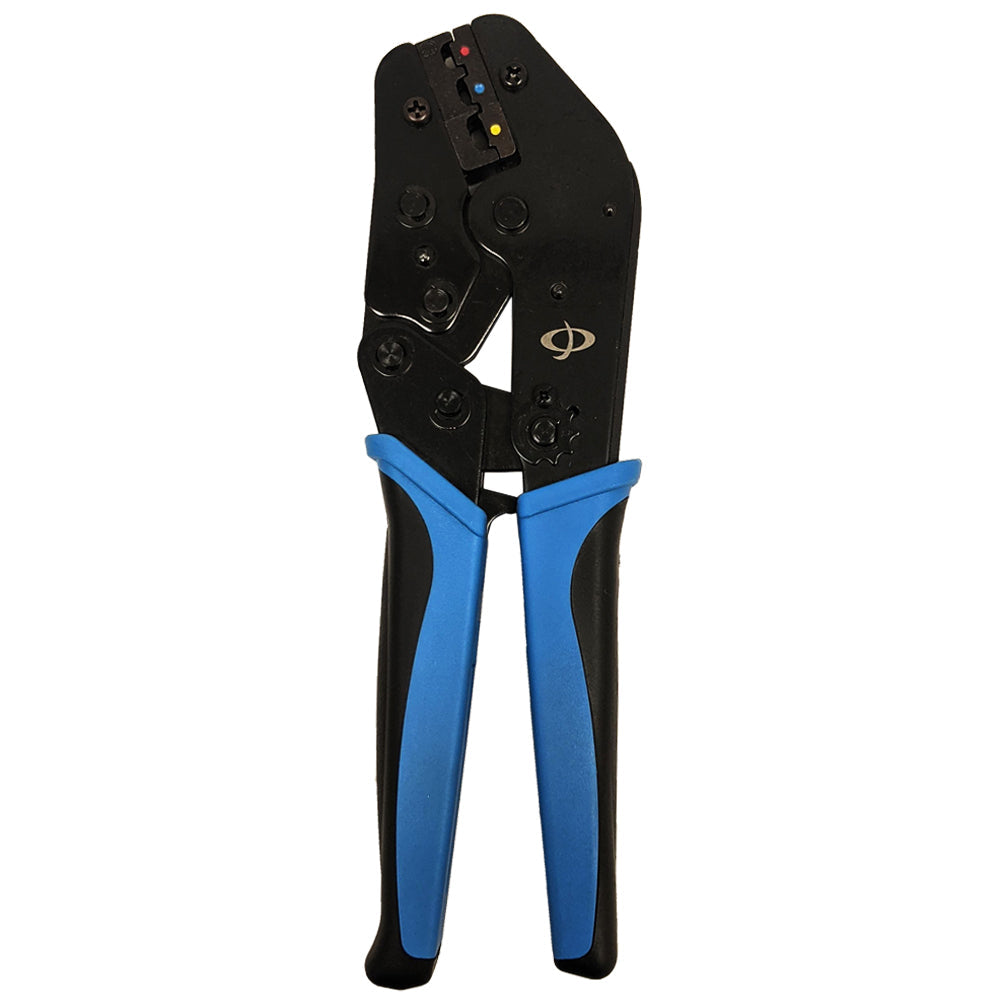 Professional Ratcheting Crimp Tool for Insulated Terminals - Ring Terminals, Spade Lugs & Quick Disconnects - 20-18AWG, 16-14AWG, 12-10AWG