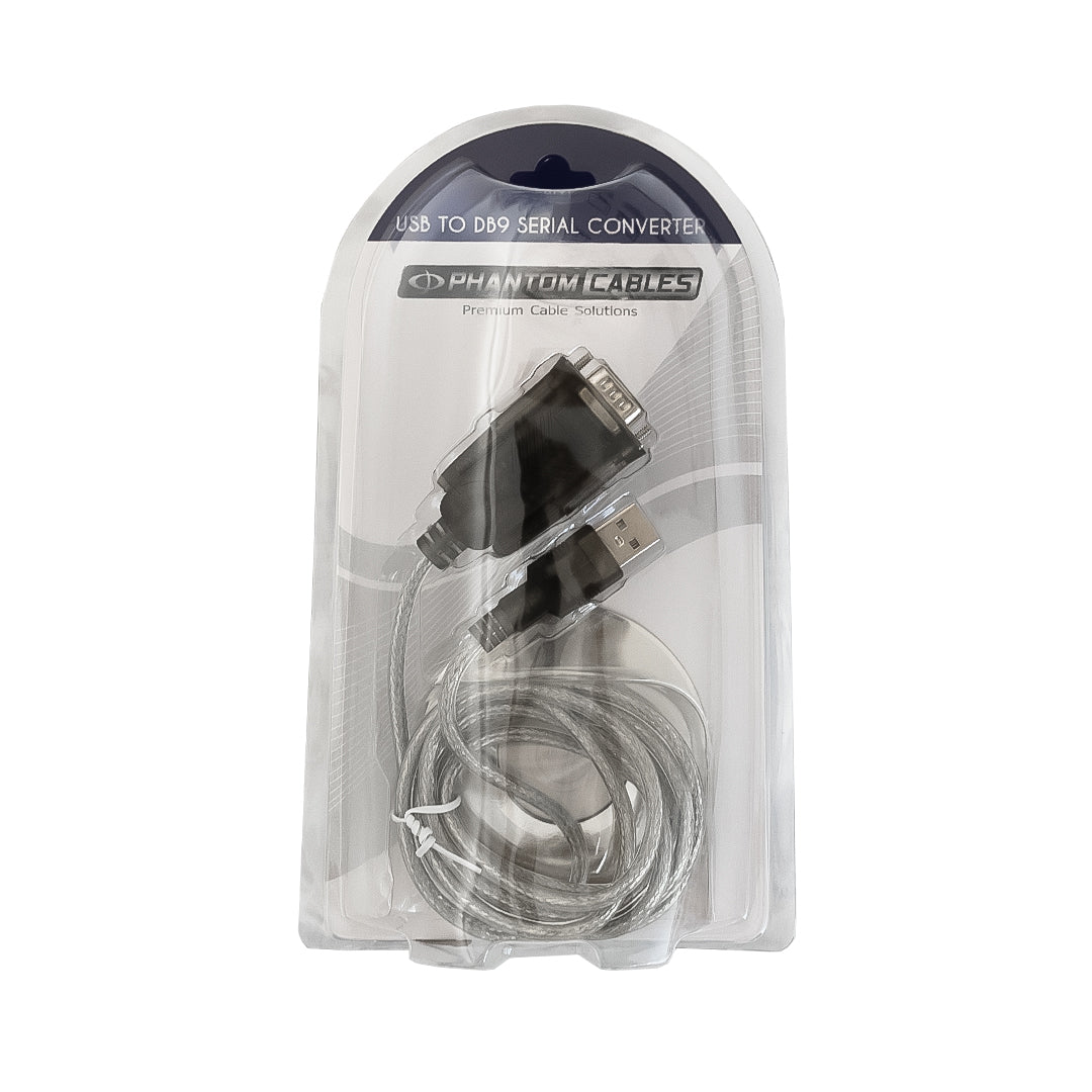 6ft USB A Male to DB9 Male Serial Converter