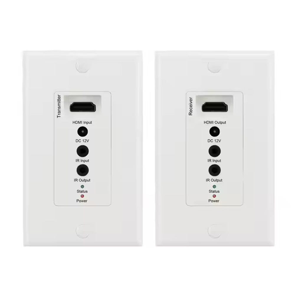HDMI Wall Plate Extender Over CAT5E/CAT6 UTP Cable 50M - IR - 1080p