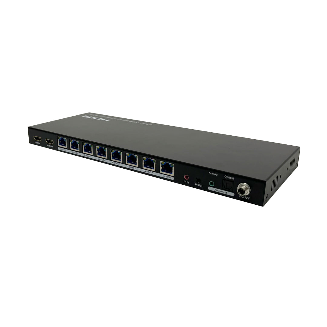 1x8 HDMI Splitter Extender - 60m (4K 60Hz 4:4:4) with Loop out & Receivers