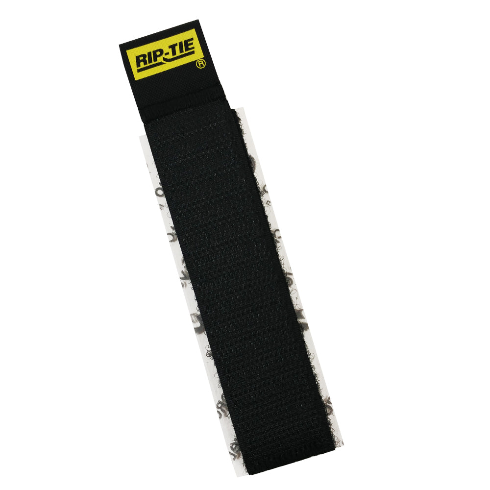 4 inch Rip-Tie CableCatch Adhesive Back Wrap - Black - Pack of 5