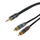 Premium Phantom Cables 3.5mm Male to 2x RCA Male Audio Cable