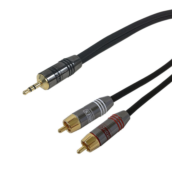 Premium Phantom Cables 3.5mm to 2x RCA Male Audio Cable