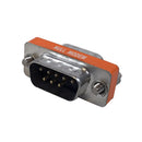 DB9 Null Modem Slimline Gender Changer Male to Male
