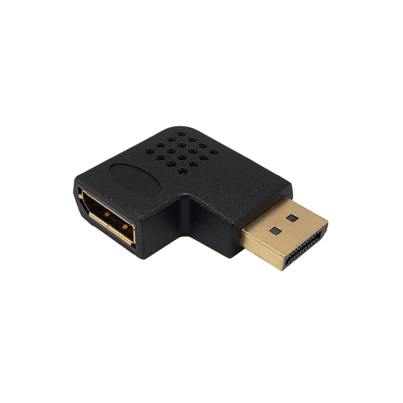 DisplayPort Horizontal Angle Male to Female Adapter - 90 Degree Right