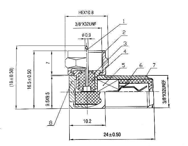 F-Type Male to F-Type Female - Right Angle Adapter