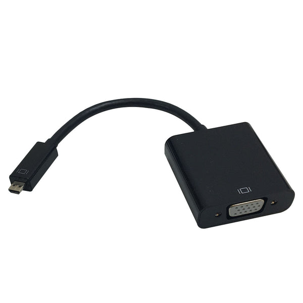 6 inch Micro-HDMI Male + 3.5mm Female Adapter Black - Smartphone/Tablet to VGA Display