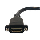 6 inch HDMI Female to Female 45 Degree Adapter with Screw Holes