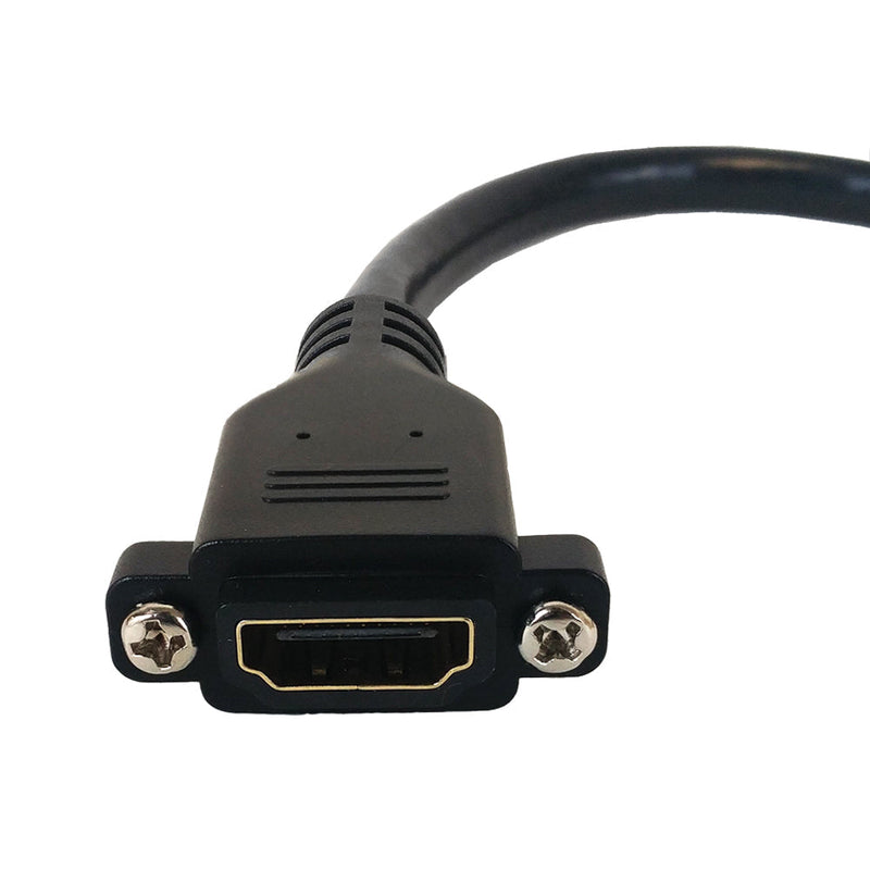 6 inch HDMI to Female 45 Degree Adapter with Screw Holes