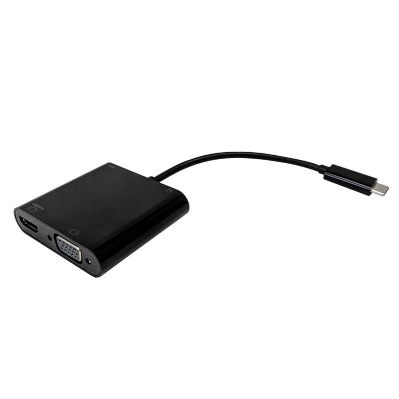3.1 to HDMI, VGA, 3.5mm, USB Type-C Adapter - Black