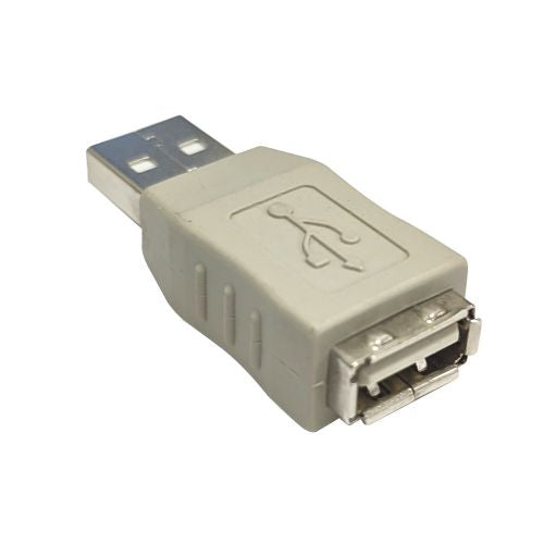 USB A Male to A Female Adapter - Grey