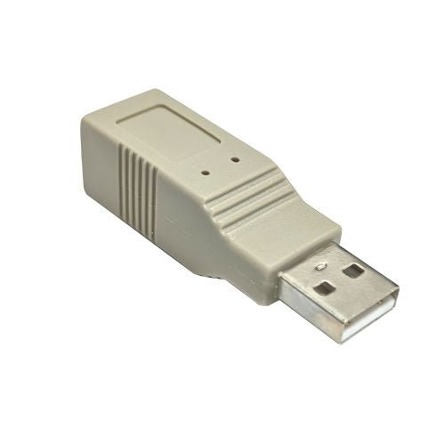 USB A Male to B Female Adapter - Grey