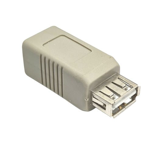 USB A Female to B Female Adapter - Grey