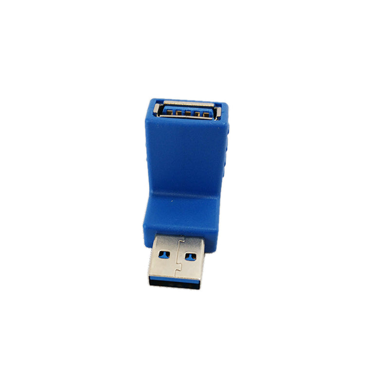 USB 3.0 Male to A Female 270 degree Adapter - Blue