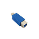 USB 3.0 B Male to B Female Adapter - Blue