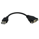 6 inch USB 2.0 B Female to A Female Adapter with Screw Holes