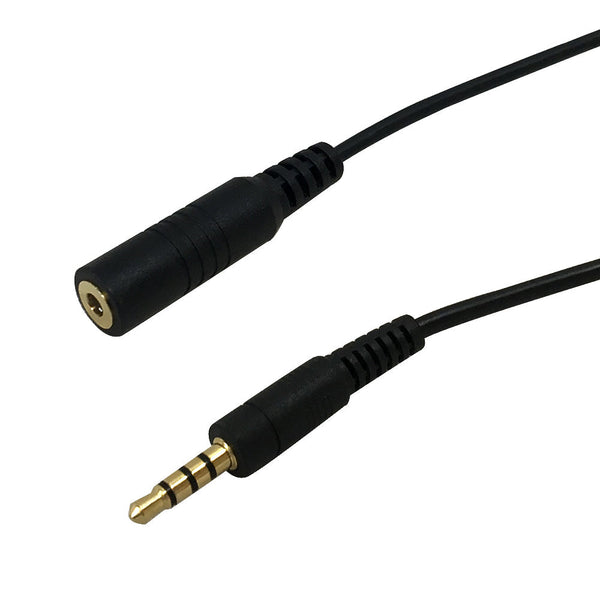 3.5mm 4C Male to Female Cable Riser Rated CMR/FT4 - Black