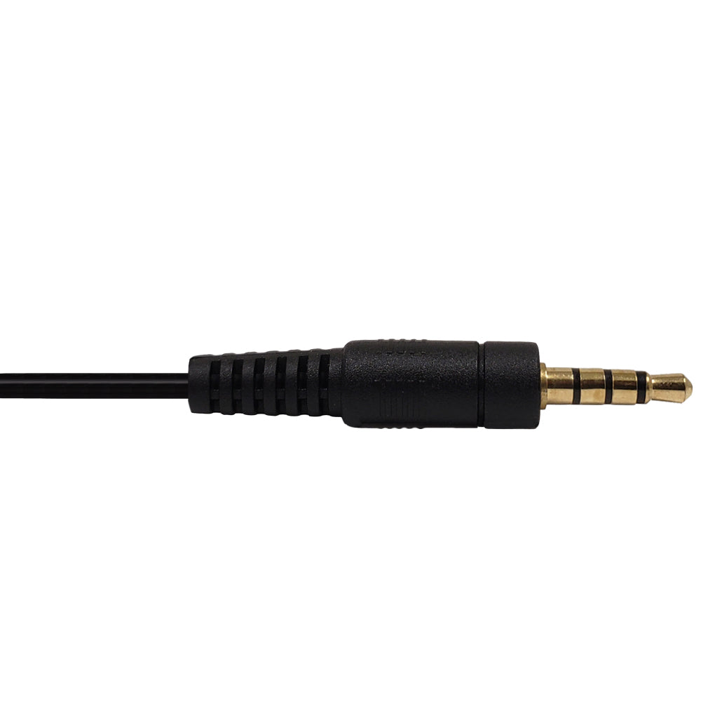 3.5mm 4C Male Straight to Male Right Angle Cable - Riser Rated CMR/FT4