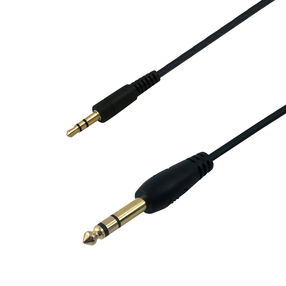 3.5mm Stereo Male to 1/4 inch TRS Male Stereo Cable - Riser Rated CMR/FT4