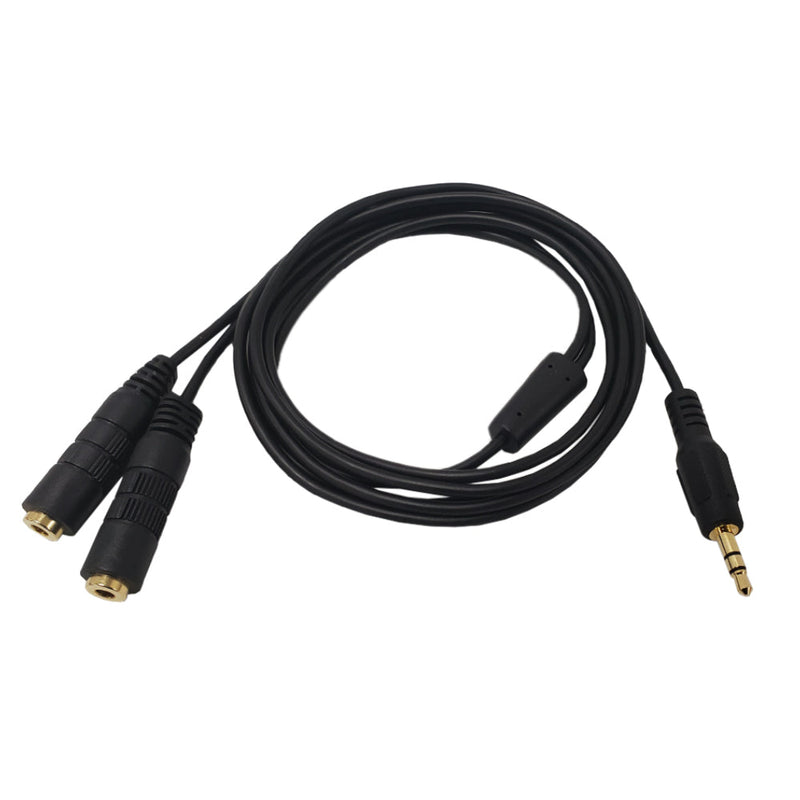 Male to 2x 3.5mm Stereo Female Cable