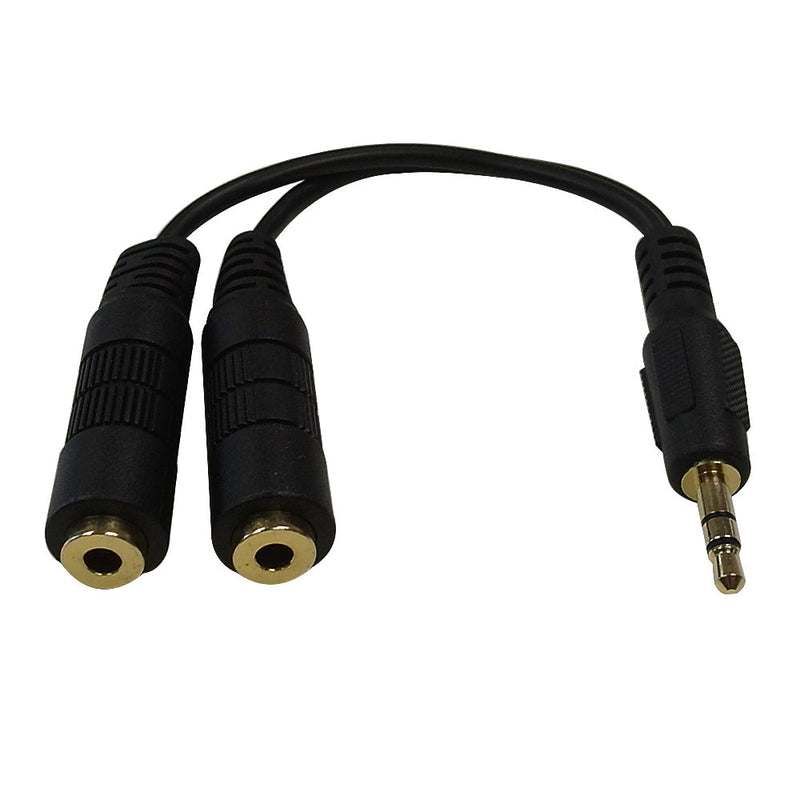 Male to 2x 3.5mm Stereo Female Cable