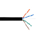1000ft 4 Pair CAT5E 350Mhz UTP Solid UV / Direct Burial Bulk Cable - Black