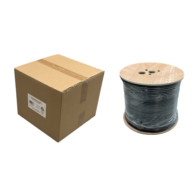 1000ft RG6 18AWG CCS Direct Burial Bulk Cable - Black