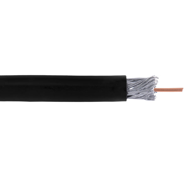 1000ft RG6 18AWG CCS Direct Burial Bulk Cable CMX - Black