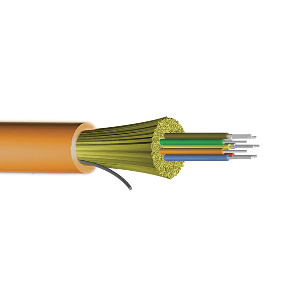 12-Fiber 50 Micron Multimode OM2 I/O AFL Corning ClearCurve OFNR Per Meter - Orange