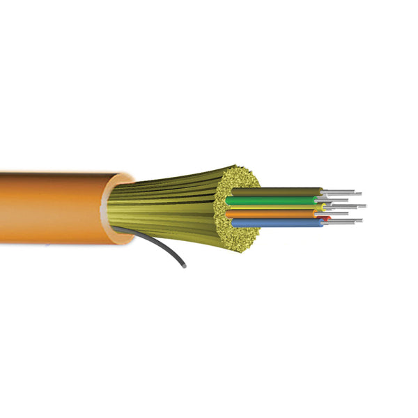 24-Fiber 50 Micron Multimode OM2 I/O AFL Corning ClearCurve OFNR Per Meter - Orange