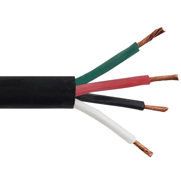 Flexible Electrical Cord Cable 12AWG 4C SOOW 600V 90C - Black Per Meter