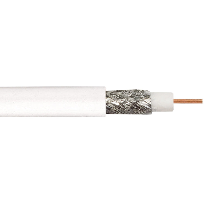 RG6 18AWG Bare Copper 60% AL Braid +100% Foil 75 Ohm CMR Bulk Cable