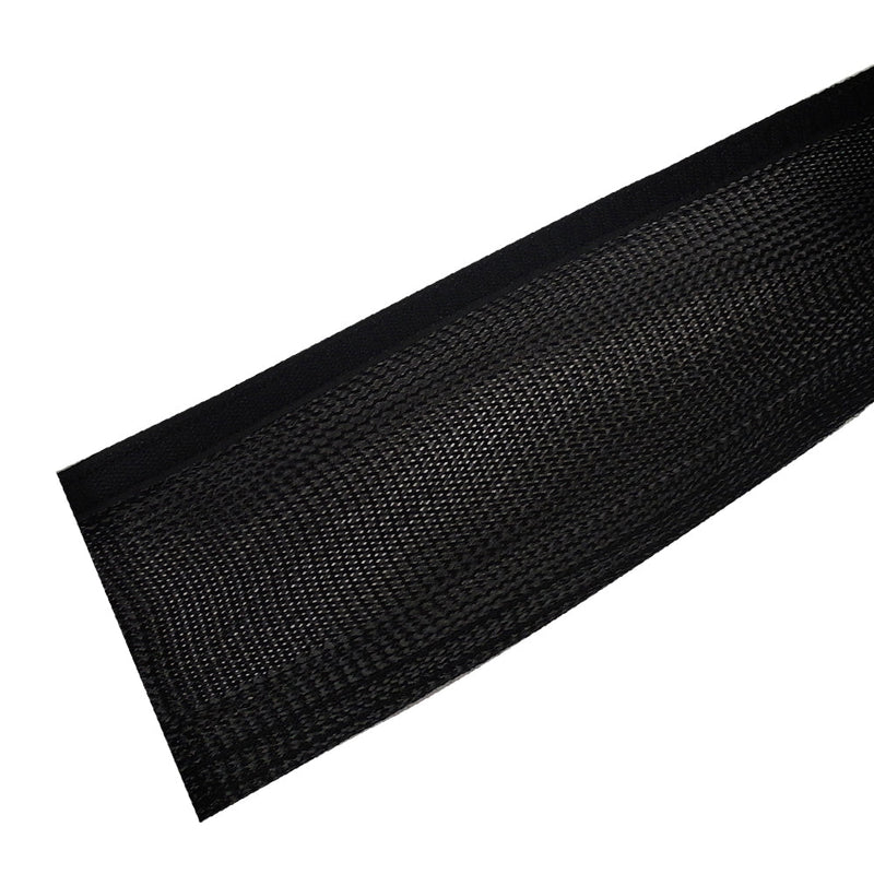 100ft 2 inch Split Hook and Loop Braided Sleeving Black