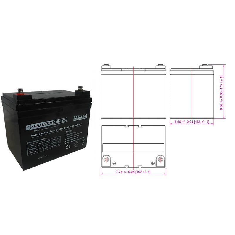 Sealed Lead Acid Battery 12V 33amp