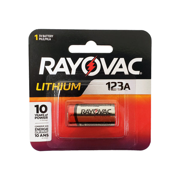 Rayovac CR123A Lithium Batteries - RL123A-1G 1 per pack