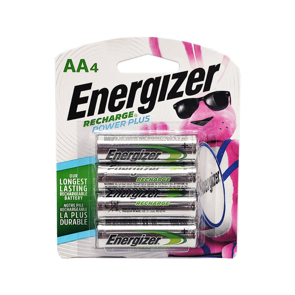 Energizer Power Plus Rechargeable AA Batteries 4 per pack
