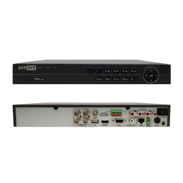 4-Channel Analog / 8-Channel IP 5MP HD-TVI, AHD, CVI, CVBS, DVR - 1x SATA