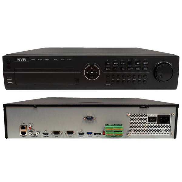 64-Channel IP NVR 12MP 4K Resolution 320Mbps 8x SATA - 2U