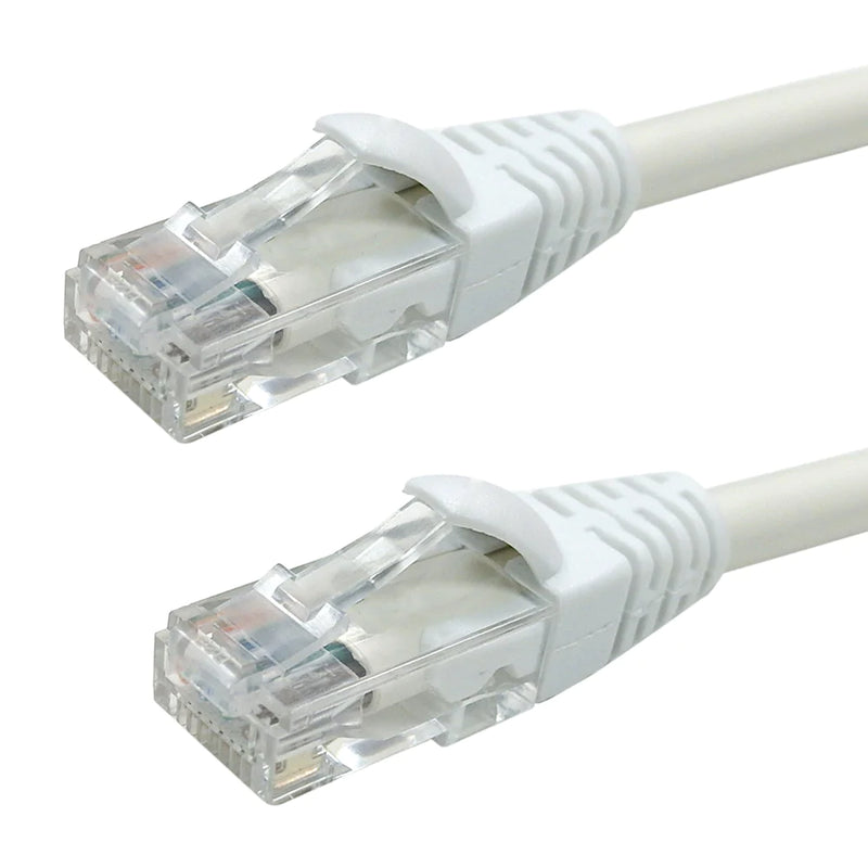 Molded Boot Custom RJ45 Cat6 550MHz Assembled Patch Cable - White