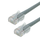 No Boot Custom RJ45 Cat6 550MHz Assembled Patch Cable - Grey