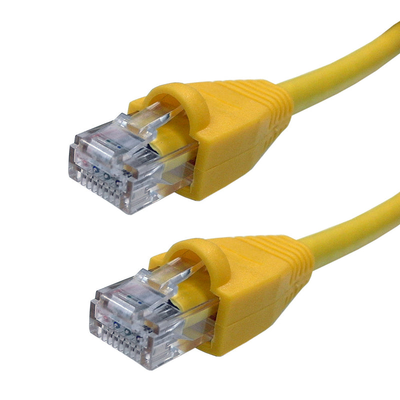 Regular Boot Custom RJ45 Cat6 550MHz Assembled Patch Cable - Yellow