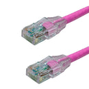Snagless Custom RJ45 Cat6 550MHz Assembled Patch Cable - Pink
